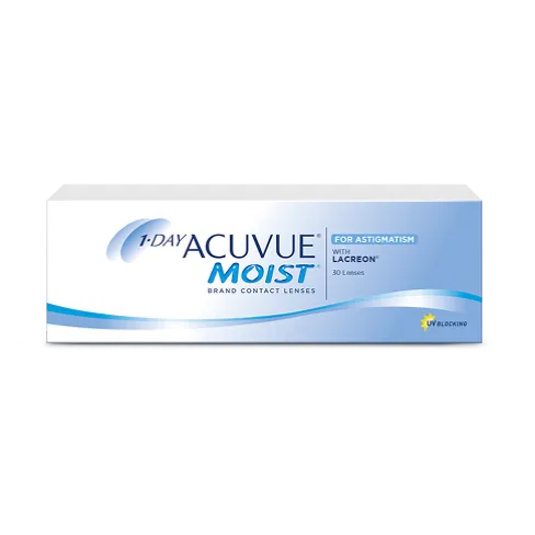 Контактные линзы 1-DAY ACUVUE® MOIST for ASTIGMATISM with LACREON®: вид прямо