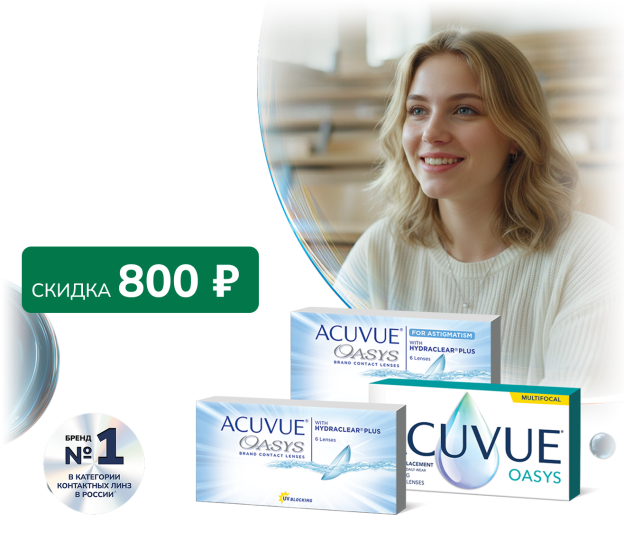 Выгодные скидки в сентябре на двухнедельные контактные линзы ACUVUE®!