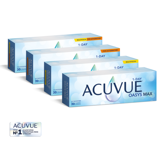 Семейство контактных линз ACUVUE® OASYS MAX 1-Day
