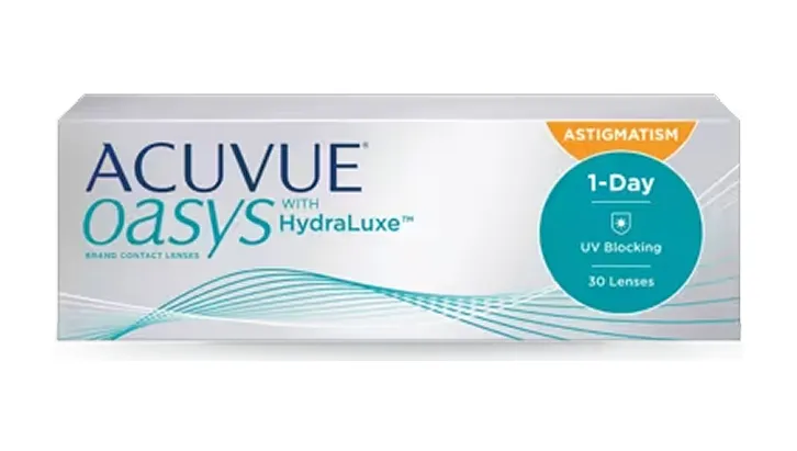 ACUVUE® OASYS with HydraLuxe® for ASTIGMATISM*